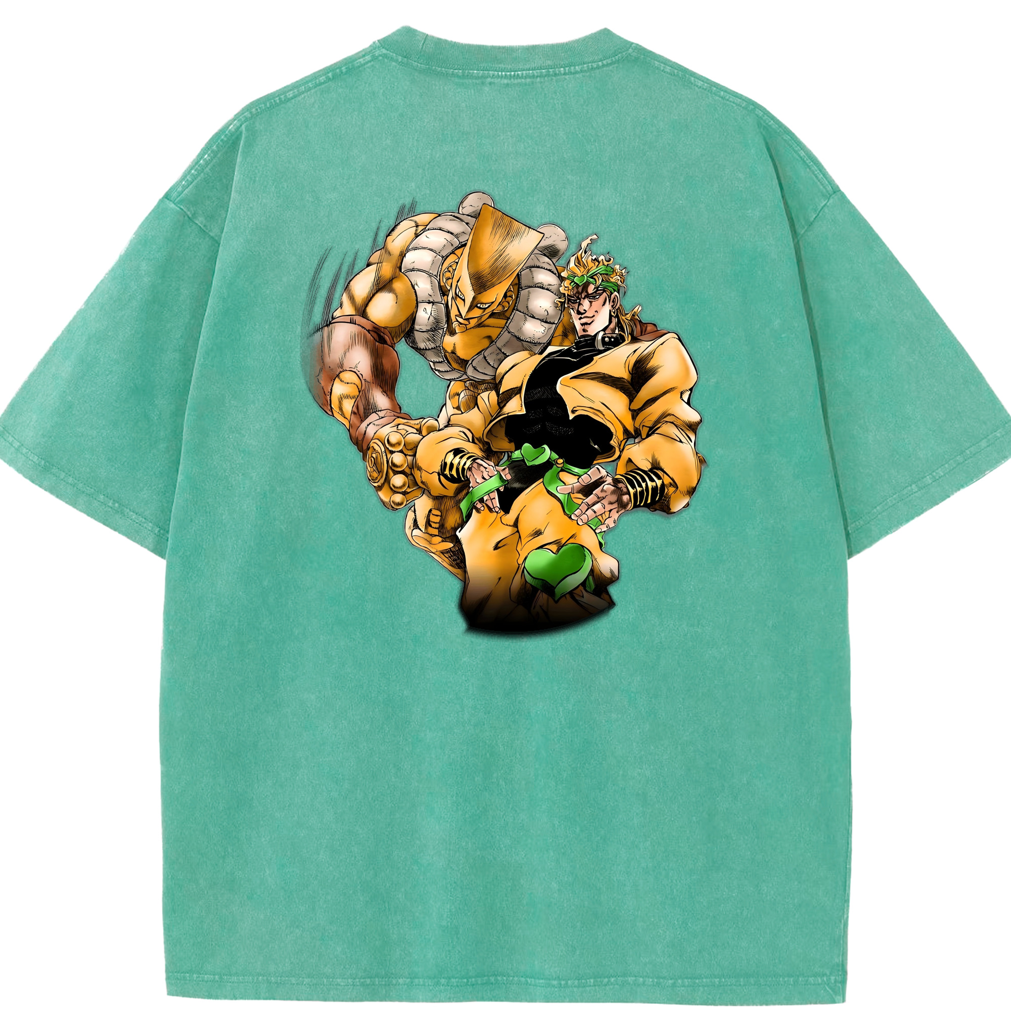 （画像用） ジョジョの奇妙な冒険 ディオ?ブランドー JoJo's Bizarre Adventure Dio Brando 綿100% ヴィンテージ風 半袖Tシャツ（背面プリント）